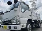 H29年式エルフ垂直パワーゲート付2.95t積み全低床平ボディー入庫しました!