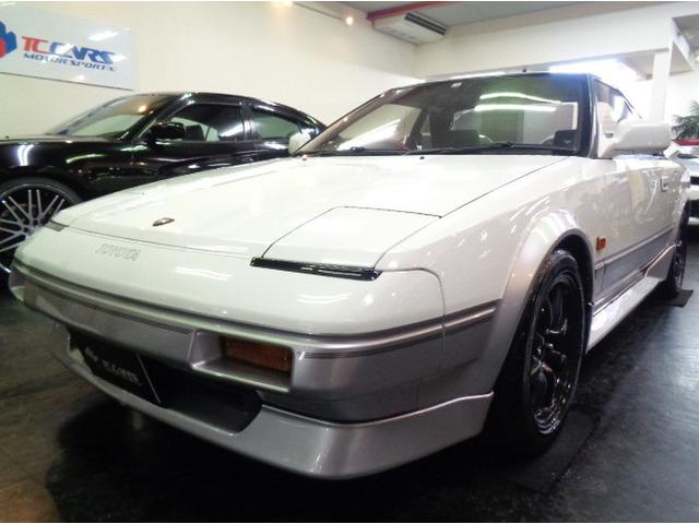 ホワイトシルバーツートンカラーノーマルルーフ純正エアロ4A-GELUミッドシップエンジン5MT...